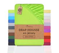 NatureMark Drap-Housse en Jersey, 100% Coton, Disponible dans de Nombreuses Tailles et Couleurs, qualité Oeko-Tex Standard 100, 120 x 200 cm, Pomme Verte