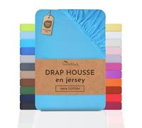 NatureMark Drap-Housse en Jersey - 100% Coton - Extensible, Respirant et Confortable - 120x200 cm, Turquoise