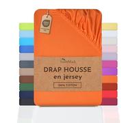 NatureMark Drap-Housse en Jersey - 100% Coton - Extensible, Respirant et Confortable - 200x220 cm, Terracotta