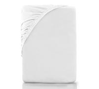 NatureMark Drap-Housse en Microfibre - Doux et Respirant - Facile d'entretien - Infroissable - Couleurs Modernes - Blanc 90 x 200 cm