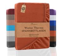 NatureMark Drap-Housse en Polaire Thermique pour l'hiver, Disponible dans de Nombreuses Couleurs et Tailles, Terracotta - 180x200 cm