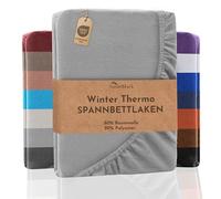 NatureMark Drap-Housse en Polaire Thermique pour l'hiver, Disponible dans de Nombreuses Couleurs et Tailles, Gris Argenté - 120x200 cm
