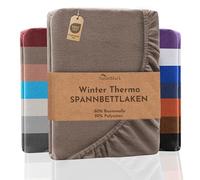 NatureMark Drap-Housse en Polaire Thermique pour l'hiver, Disponible dans de Nombreuses Couleurs et Tailles, pour l'hiver, 120 x 200 cm, Beige Sable