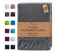 NatureMark Drap-housse en tissu éponge, Gris anthracite, 90x200 - 100x200 cm