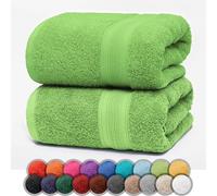 NatureMark Lot de 2 draps de Douche, 70 x 140 cm, Pomme Vert