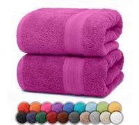 NatureMark Lot de 2 draps de Douche, 70 x 140 cm, Rose