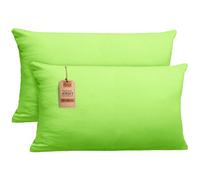 NatureMark Lot de 2 Housses de Coussin en Jersey Housse de Coussin Coussin pour dormeur de côté Coussin de Nuque Nombreuses Tailles et Couleurs Oeko-Tex (40 x 80 cm, Vert Pomme)