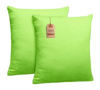 NatureMark Lot de 2 Housses de Coussin en Jersey Housse de Coussin Coussin pour dormeur latéral Coussin pour Nuque Nombreuses Tailles et Couleurs Oeko-Tex (40 x 40 cm, Vert Pomme)