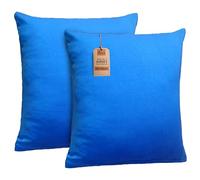 NatureMark Lot de 2 Housses de Coussin en Jersey Housse de Coussin Coussin pour dormeur latéral Coussin pour Nuque Nombreuses Tailles et Couleurs ÖKO-TEX (40 x 40 cm, Bleu Royal)