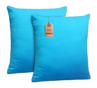 NatureMark Lot de 2 Housses d'oreiller en Jersey Housse d'oreiller Coussin pour Dormir sur Le côté Coussin pour la Nuque Nombreuses Tailles et Couleurs Oeko-Tex (40 x 40 cm, Turquoise)