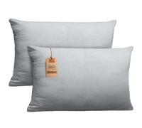 NatureMark Lot de 2 Housses d'oreiller en Jersey Housse d'oreiller Oreiller pour dormeur de côté Coussin de Nuque Nombreuses Tailles et Couleurs Oeko-Tex (40 x 60 cm, Gris argenté)