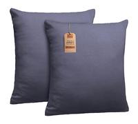 NatureMark Lot de 2 Housses d'oreiller en Jersey Housse d'oreiller Oreiller pour dormeur latéral Coussin de Nuque Nombreuses Tailles et Couleurs ÖKO-TEX (80 x 80 cm, Gris Anthracite)