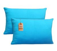 NatureMark Lot de 2 Housses d'oreiller en Jersey Housse d'oreiller Oreiller pour dormeur sur Le côté Coussin pour la Nuque Nombreuses Tailles et Couleurs Oeko-Tex (40 x 60 cm Turquoise)