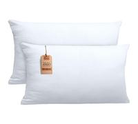 NatureMark Lot de 2 Housses d'oreiller en Jersey Housse d'oreiller Oreiller pour dormeur sur Le côté Coussin pour la Nuque Nombreuses Tailles et Couleurs ÖKO-TEX (40 x 80 cm, Blanc)