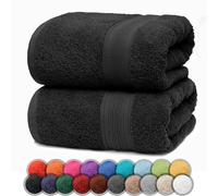 NatureMark Lot de 2 draps de Douche, 70 x 140 cm, Noir