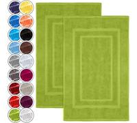 NatureMark Lot de 2 Tapis de Bain en 100% Coton, 50 x 80 cm, Pomme Verte
