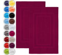NatureMark Lot de 2 Tapis de Bain en 100% Coton, 50 x 80 cm, Rose