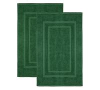 NatureMark Lot de 2 Tapis de Bain en 100% Coton, 50 x 80 cm, Vert foncé