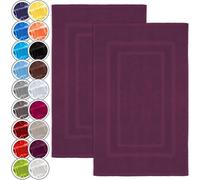 NatureMark Lot de 2 Tapis de Bain en 100% Coton, 50 x 80 cm, Violet