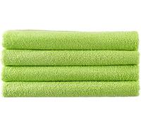 NatureMark Lot de 4 draps de Douche, 70 x 140 cm, Pomme Verte, 100% Coton