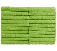 NatureMark Serviettes d'invité - Lot de 20 (30x50 cm), 100% Coton, certifiées Oeko-TEX, Douces, absorbantes et faciles d'entretien - pour Salle de Bain, invités & Spa - Vert Pomme
