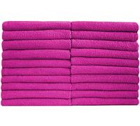 NatureMark Serviettes d'invité - Lot de 20 (30x50 cm), 100% Coton, certifiées Oeko-TEX, Douces, absorbantes et faciles d'entretien - pour Salle de Bain, invités & Spa - Rose