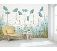 Naturempress Papier Peint Panoramique Lotus Papier Peint Intissé Tapisserie Poster Mural pour Salon Chambre Décoration Murale