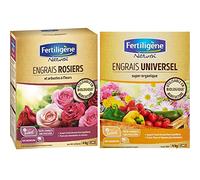 Naturen 8398 Engrais Rosiers et Arbustes A Fleurs 4 kg & Engrais Universel 4 kg
