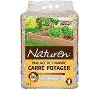 Naturen NATCHA3,Paillage Carré Potager UAB 30 L,Format adapté aux carrés Potager,Empêche la levée des Mauvaises Herbes,Enrichit Le Sol,30 L = 1,5m² Beige