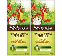 NATUREN NPJAUNE - Pièges Jaunes Englués Anti-insctes Volants x7 - Couleur Jaune Attractive - Lutte Contre Les Insectes Volants - Efficace 8 semaines - Facile à Installer Contre Mouche, pucerons, etc.