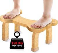 NatureNest Tabouret de toilette en bambou pour adultes et enfants - Ergonomique, antidérapant, facile à assembler, original tabouret de salle de bain parfait pour l'éducation au pot