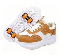 Naturepanda Chaussures à Roues pour Enfants,Chaussures Roller Unisexes,2 en 1 Patins à roulettes Retractable,Chaussures à roulettes,avec LumièRes LED,Semelle épaisse TPR Antidérapante à Haut Rebond