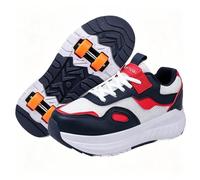 Naturepanda Chaussures à Roues pour Enfants,Chaussures Roller Unisexes,2 en 1 Patins à roulettes Retractable,Chaussures à roulettes,avec LumièRes LED,Semelle épaisse TPR Antidérapante à Haut Rebond