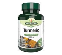 Natures Aid Curcuma 8200 mg de, extrait à haute efficacité et plante entière, 200 mg de curcumine, convient aux végétaliens, 60 capsules
