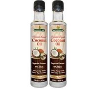 Natures Aid Huile de noix de coco liquide de qualité supérieure 250 ml - Non hydrogénée, 93% MCT huile de cuisson pour tous les types de pâtisserie et de friture approuvée par la société végétalienne