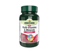 Natures Aid Multivitamines et Minéraux Comprimés - Végétalienne Végan Vitamine A, C, D, E et un complexe complet de vitamines B Plus calcium, magnésium, fer, zinc - Supplément Capsules de 90 Jours