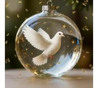 Nature's Birds Crystal Glass Ornament Gift Set, Cardinal Bird Glass Christmas Tree Ornaments, Wild Bird Wonders Crystal Ornament Collection, for Xmas Tree Memorial Gifts (#A)