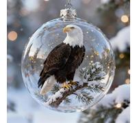 Nature's Birds Crystal Glass Ornament Gift Set, Cardinal Bird Glass Christmas Tree Ornaments, Wild Bird Wonders Crystal Ornament Collection, for Xmas Tree Memorial Gifts (#J)