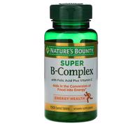 Nature's Bounty, Super Complexe B avec Acide Folique Plus Vitamine C, 150 Comprimés Enrobés