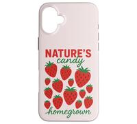 Nature's Candy Fraises maison Fruits mignons Coque pour iPhone 16 Plus