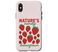 Nature's Candy Fraises maison Fruits mignons Coque pour iPhone X/XS