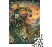 Nature's Crown Floral Fantasy Artwork Puzzle 1000 Pièces Educa Jouet en Bois Jeu D'Intelligence Décoration Intérieure Jeu Éducatif Challenge Toy Adultes Et Enfants À Partir De 14 Ans 70x50cm/1000pcs