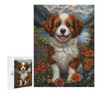 Nature's Cute Pup in Bloom Puzzle 1000 Pièces Educa Jouet en Bois Cadeau Unique Décoration Intérieure Jeu Éducatif Challenge Toy Adultes Et Enfants À Partir De 14 Ans 500 PCS