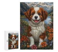 Nature's Cute Pup in Bloom Puzzle 1000 Pièces Educa Jouet en Bois Cadeau Unique Décoration Intérieure Jeu Éducatif Challenge Toy Adultes Et Enfants À Partir De 14 Ans 300 PCS