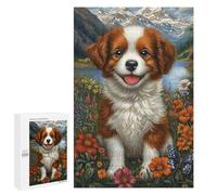 Nature's Cute Pup in Bloom Puzzle 1000 Pièces Educa Jouet en Bois Cadeau Unique Décoration Intérieure Jeu Éducatif Challenge Toy Adultes Et Enfants À Partir De 14 Ans 1000 PCS