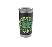 Nature's Elegance Libellule Gobelet isotherme en acier inoxydable double paroi