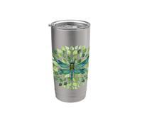 Nature's Elegance Libellule Gobelet isotherme en acier inoxydable double paroi