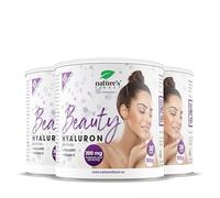 Nature's Finest Beauty Hyaluron, Acide Hyaluronique 200 mg & Collagène Hydrolysé 2500 mg, Vitamine C, Complément Alimentaire Peau, Poudre Goût Citron, 3 x 150 g
