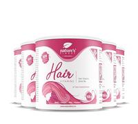 Nature's Finest Hair Vitamins, Accélère la Croissance des Cheveux, Dosage éLevé de Biotine 450 μG, Enrichi en Collagène et MSM, Sans Sucre Ajouté, Pour des Cheveux Sains et Forts - 5 x 150 g