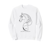 Nature's Geometry Cheval géométrique Ligne Art Design Sweatshirt